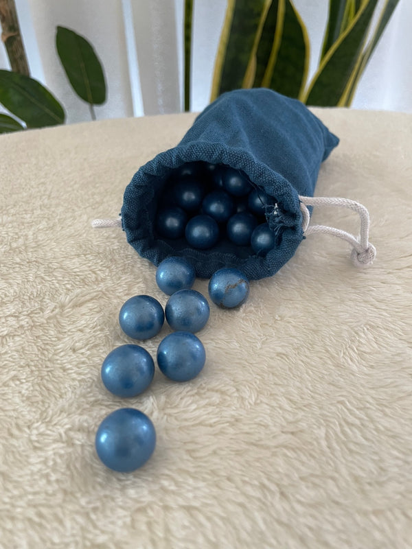 DARK BLUE GLASS MARBLES