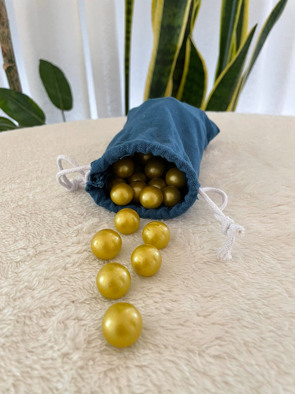 YELLOW GLASS MARBLES