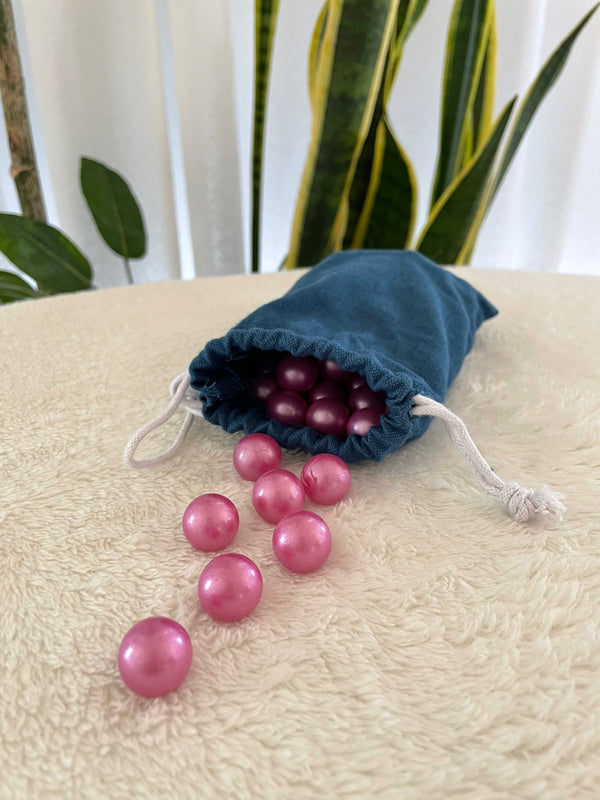 PINK GLASS MARBLES